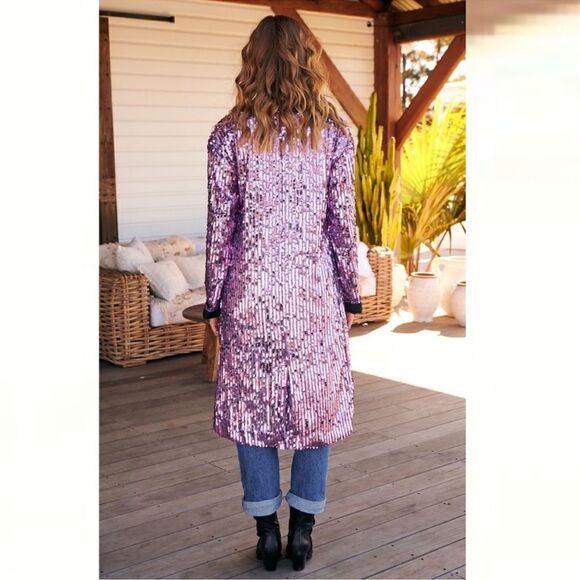 New Free People Ella Duster in Orchid Dust Combo size XS - Picture 4 of 12